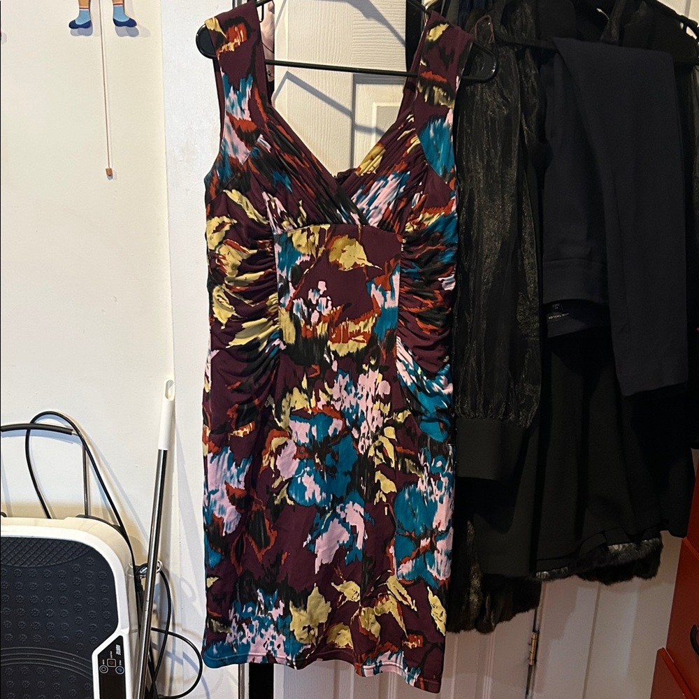 Adrianna Papell Multicolor Floral Mini Dress